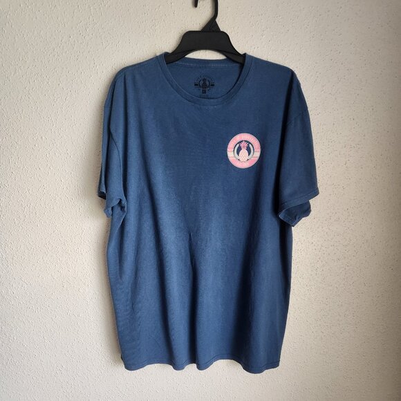 Love & Pineapples Blue Pink Short Sleeve Forever Loyal Patriotic Dog  T-shirt XL - Picture 2 of 4